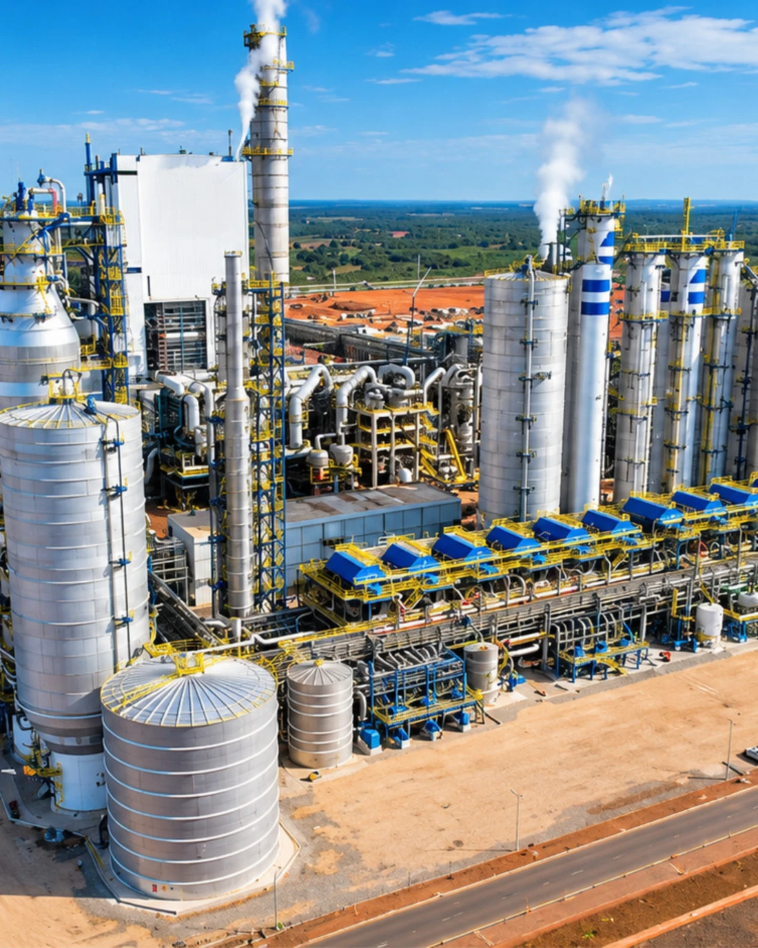 Imagem industrial representativa do segmento Papel e celulose